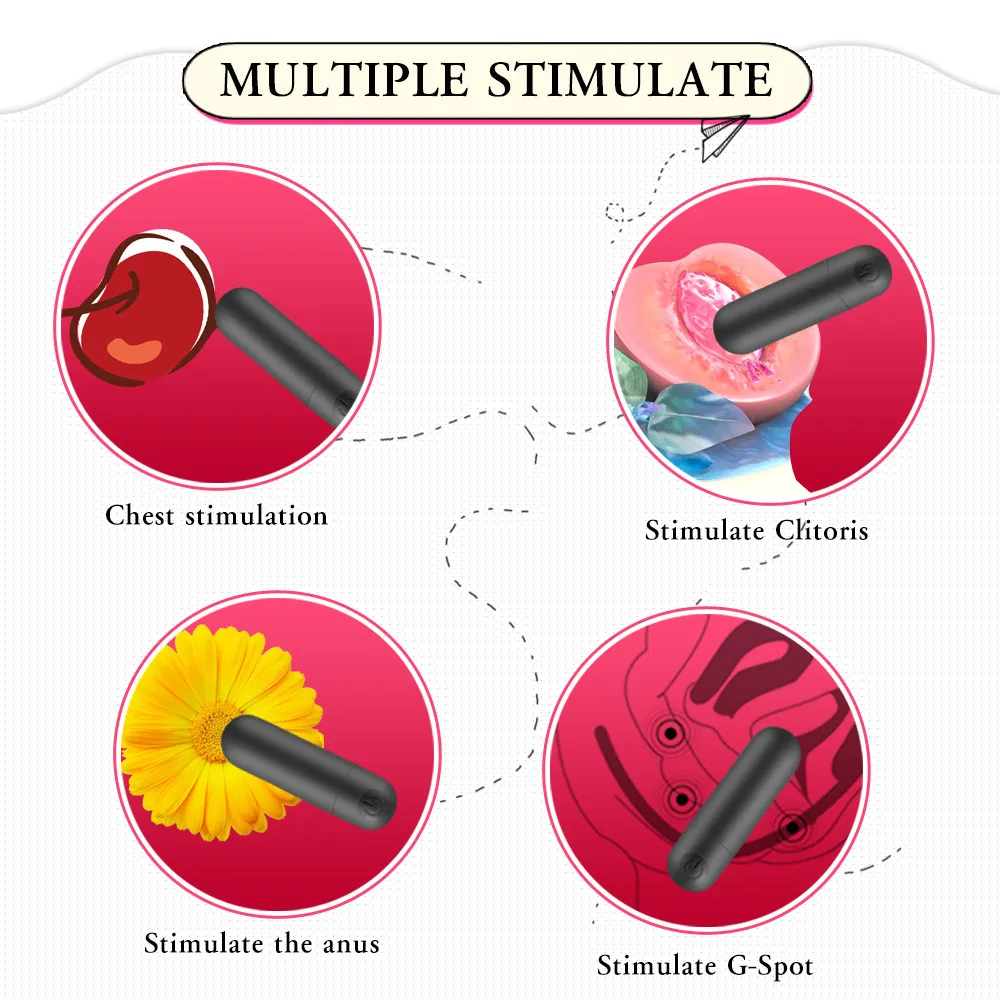 Вибраторы в виде пули 10 режимов Беспроводной дистанционное управление пуля