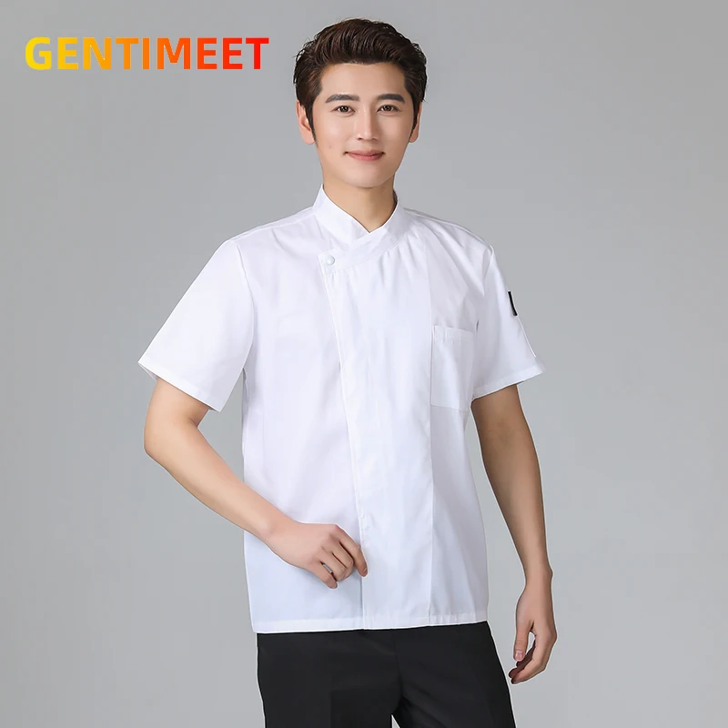 Повседневная куртка шеф повара с длинными рукавами однотонная двубортная туника