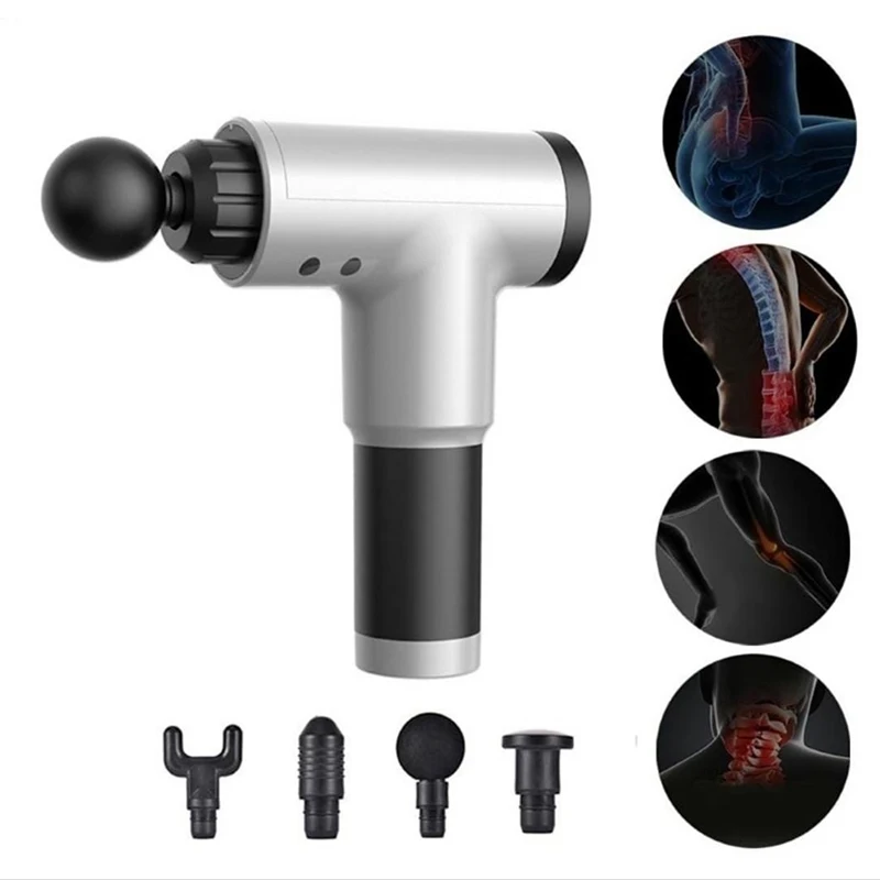 Массажный пистолет с вибрирующей кнопкой Электрический массажер для упражнений