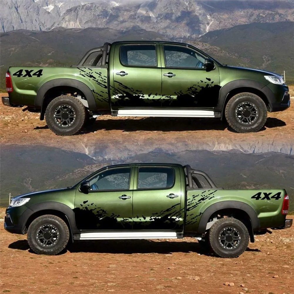 

2Pcs Splash Decal 4X4 Off Road Graphics Vinyl Car Wrap Sheet Roll Film Car Stickers And Decal Auto Styling Accessories