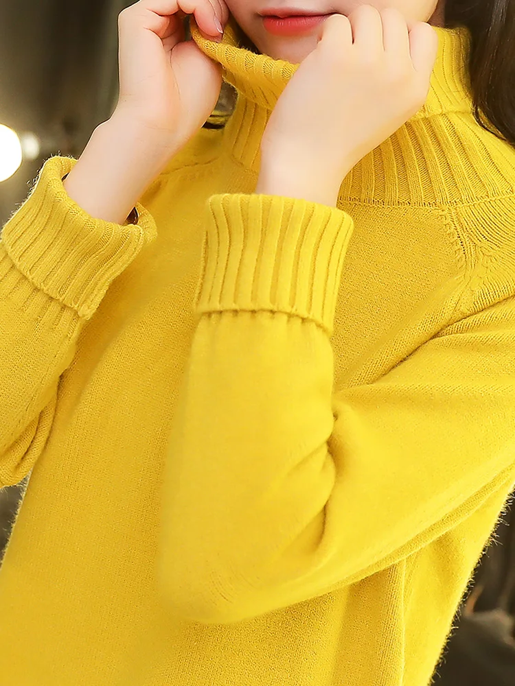 2020 Spring High neck Long-sleeved Women's turtleneck Pullover women sweat female sweater 2790xlyt | Женская одежда