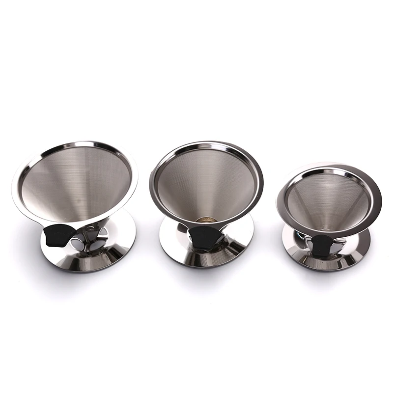 

1PC Double Layer Coffee Tea Filter Basket Tools Stainless Steel Coffee Filter Holder Pour Over Coffees Dripper Mesh