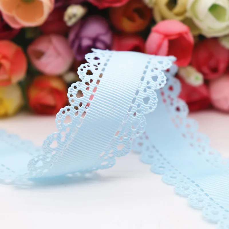 305 50 ярдов полые кружева Grosgrain лента персиковая лента для сердца 30 мм пробки для бутылок DIY ремесла аксессуары ручной работы M19042702 - Цвет: 305