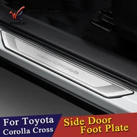 car accessories styling for toyota corolla cross 2020 2021 door sill scuff plate cover kick pedal stainless steel