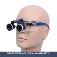 2 5x medical surgery binocular magnifier two way spiral head wear portable magnifier with detachable frame