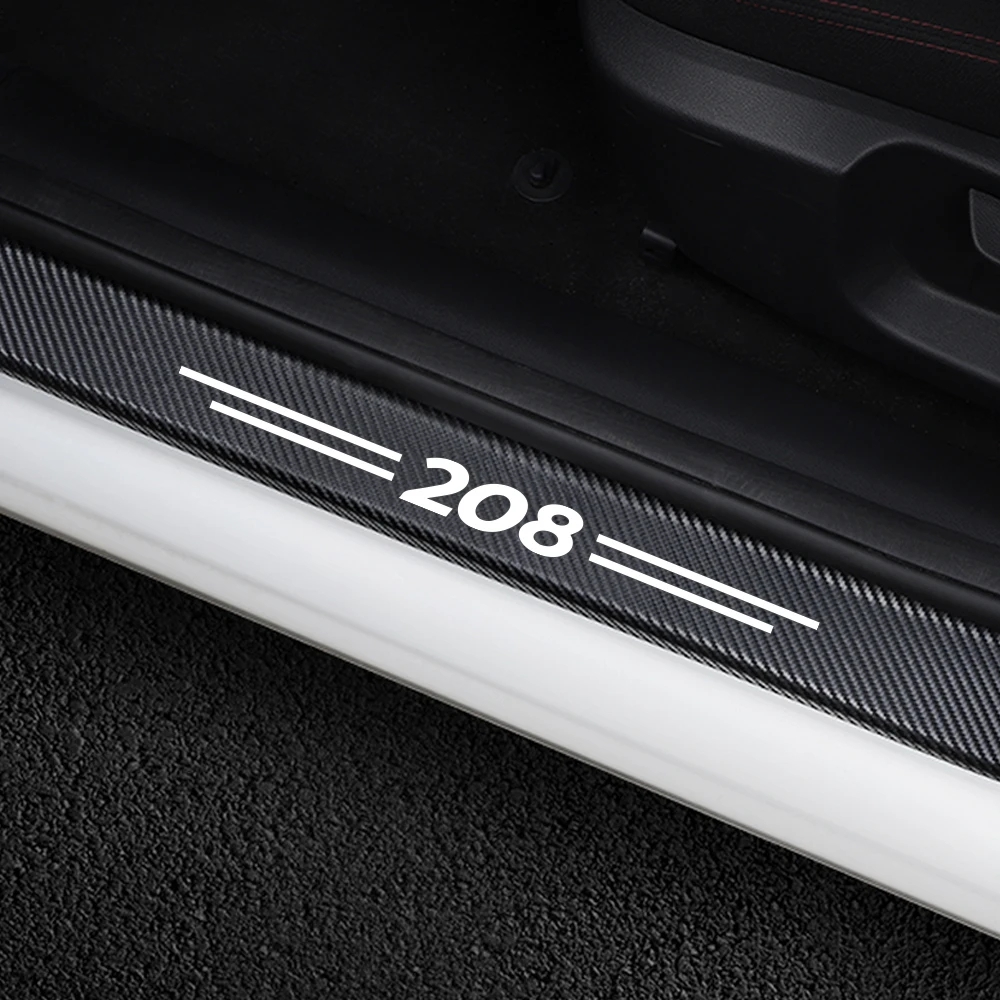 Защитная пленка на порог автомобиля для Peugeot 208 4 шт. защита от царапин из