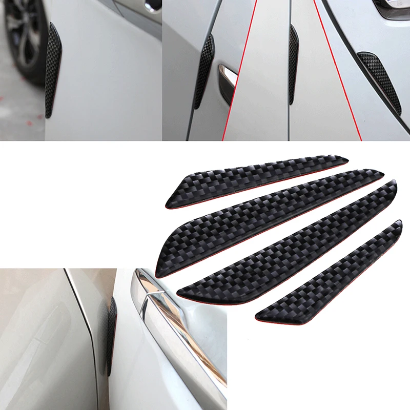 

4Pcs/Set Carbon Fiber Car Door Edge Guard Strip Scratch Protector Anti-collision Trim Door Edge Guard Stickers