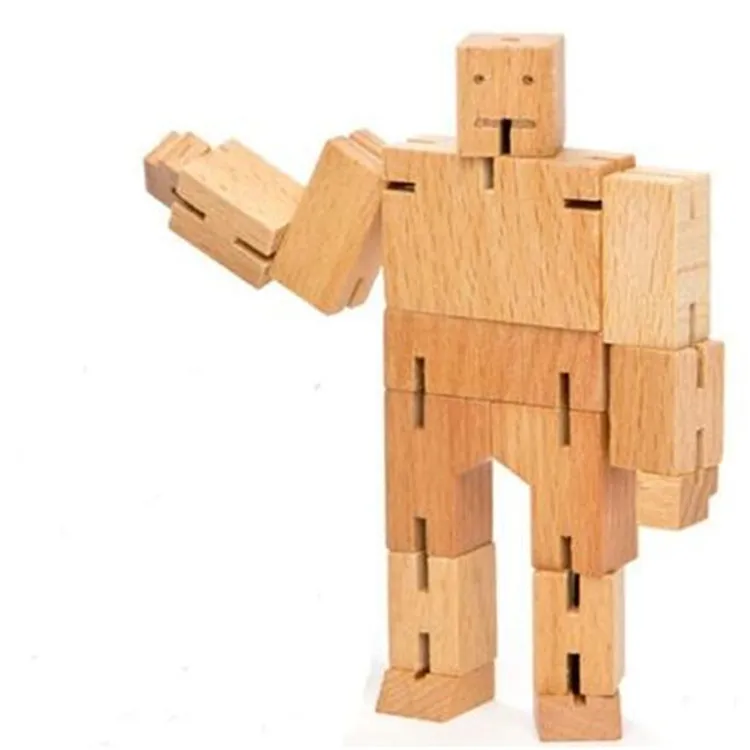 Бревенчатый робот деревянные куклы декомпрессия имитация игрушки детский