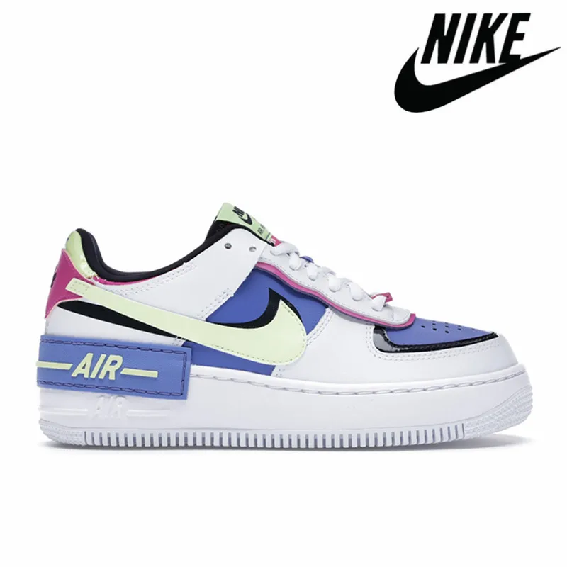 

Authentic Air Force 1 Shadow AF1 Low One Pale Ivory Pastel Sail Spruce Aura Women Skateboarding Shoes Sports Sneakers girls
