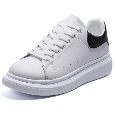 

Spring small same men's McQueen white shoes leisure breathable muffin thick soles heightened couple board 2021 Walking shoes