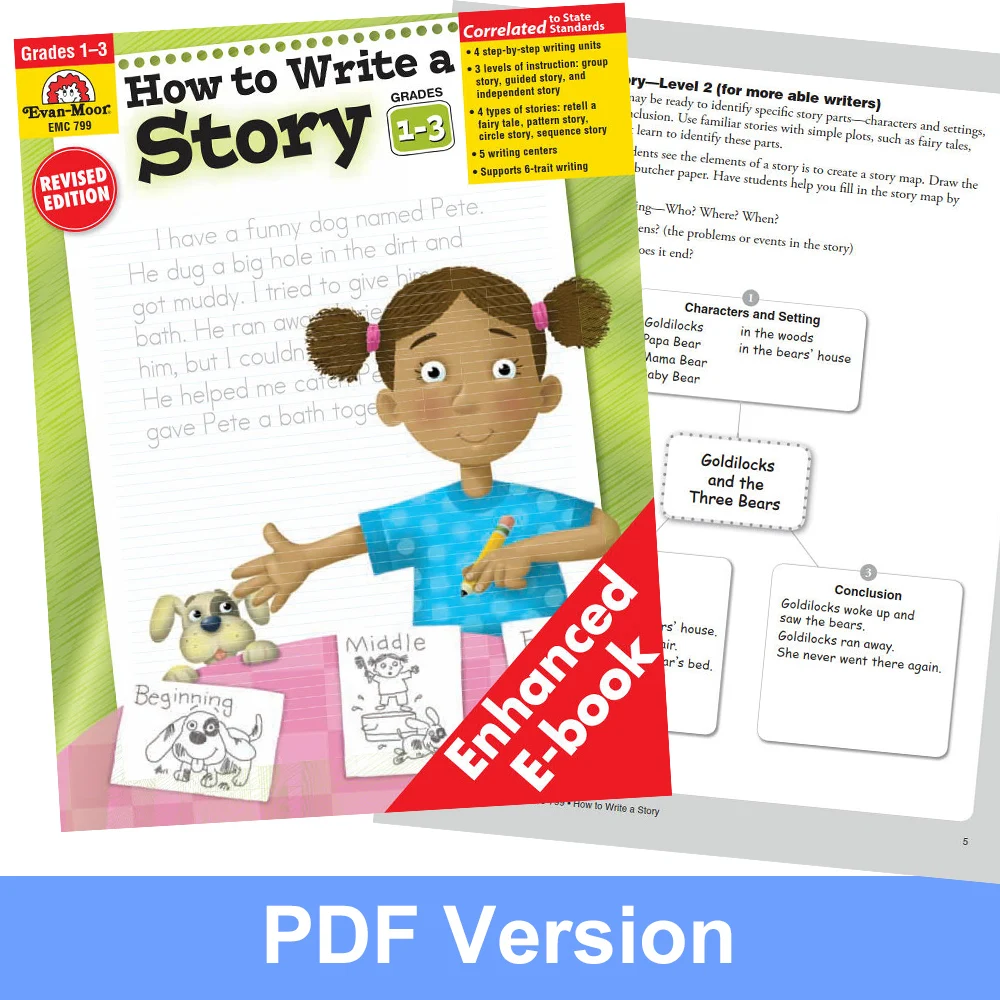 

Evan Moor How To Write A Story Writing Skill Training Grades 1-3 Learning In English E Books PDF Electronic File