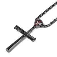 jesus christ baseball bat cross mens pendant necklace exquisite fashion sports charm religious club jewelry accessories