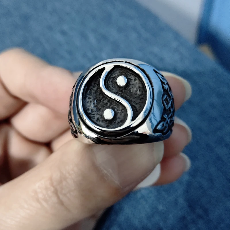 Новинка 2020 мужское кольцо Tai chi Yin Yang Сплетницы мужские панковские кольца из