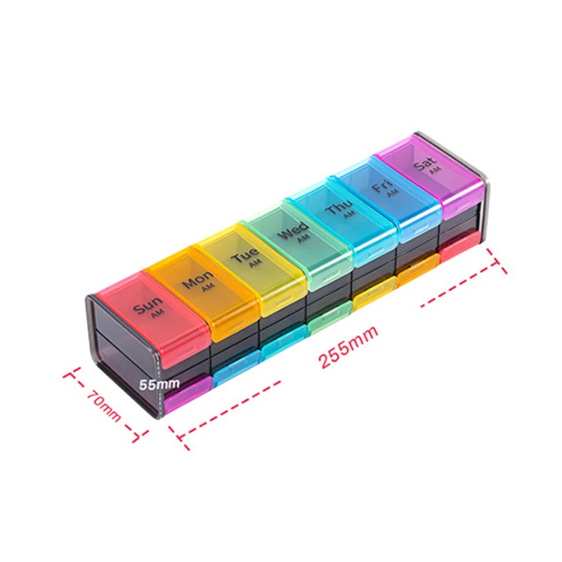 Таблетки коробка держатель Еженедельный медицинский органайзер для хранения