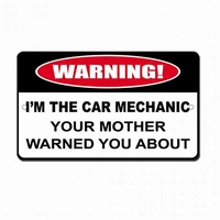 car mechanic mom warned about tin decor safety signs 12x16 inch