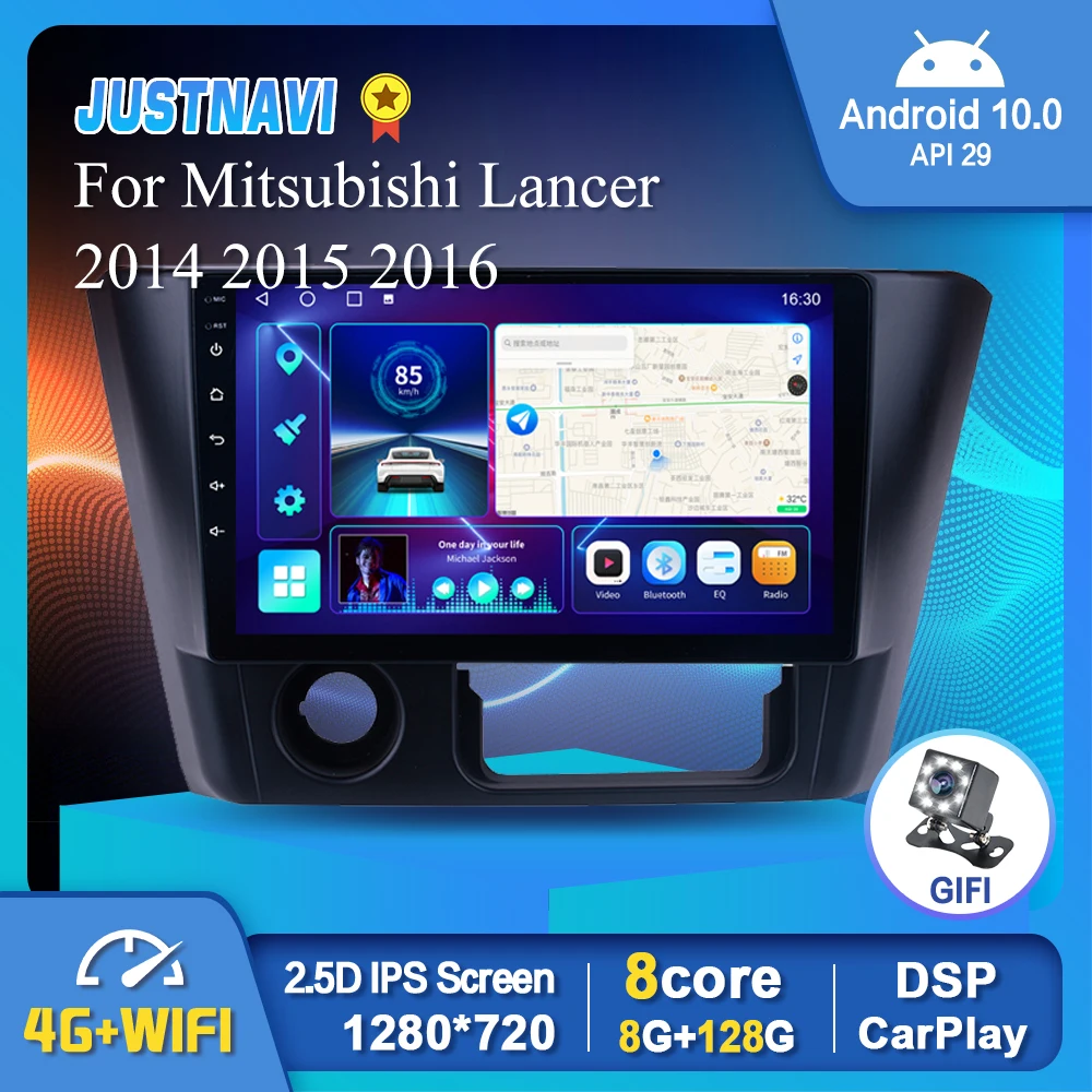 

8+128G Android 10.0 Car Radio Multimedia Video Player For Mitsubishi Lancer 2014 2015 2016 Auto GPS Serero Carplay Octa Core DVD