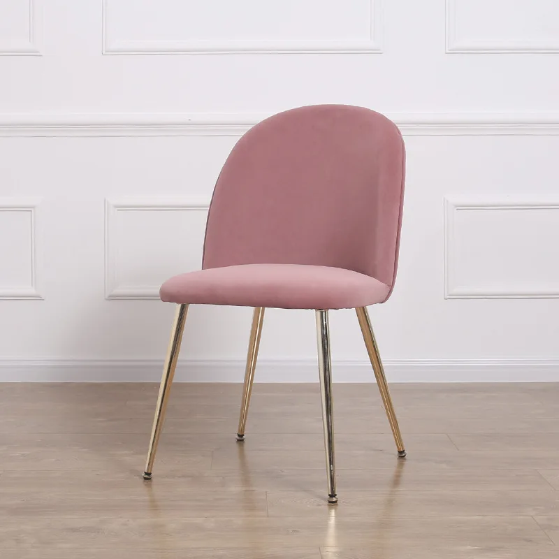 Бархатный обеденный стул среднего века современные акцентные стулья для отдыха