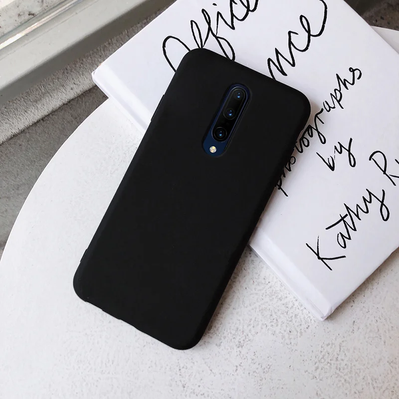 Black Тонкий чехол для oneplus 7 pro, Мягкий Силиконовый ТПУ матовый чехол для oneplus 6t 5 t, защитный чехол для one plus 6, чехол в виде ракушки - Color: Black