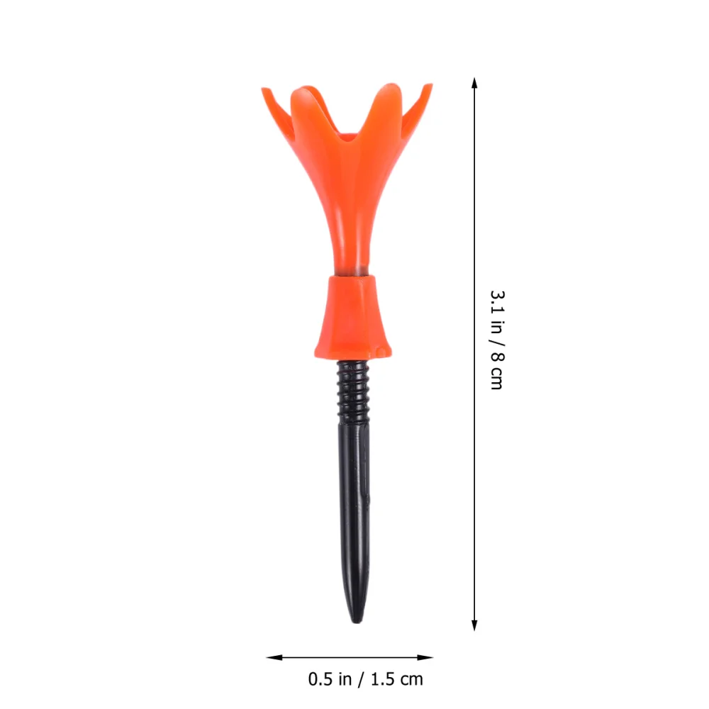 

3pcs Tees Petal Rotation Limit Tees Adjustable Height Super Stable Tees (Red)
