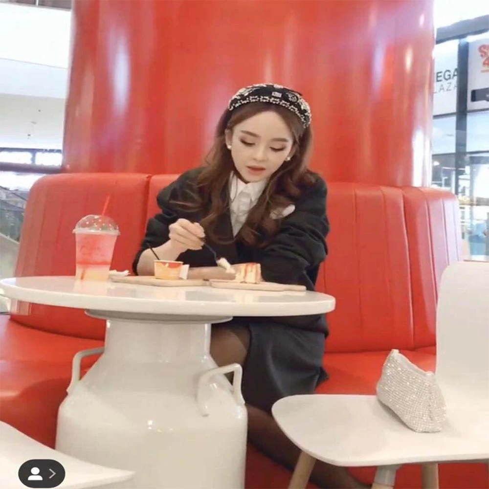 MOLANS 2020 имитация кирпича свадебная повязка на голову розовый черный с широкими