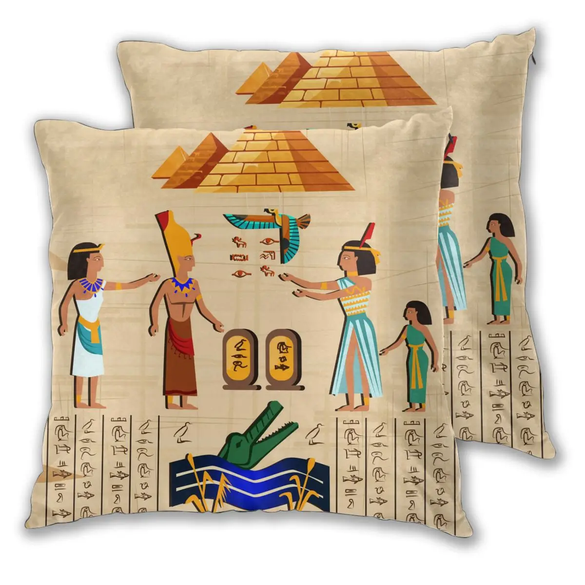 Декоративная подушка чехол древний Египетский папирус декоративная квадратная