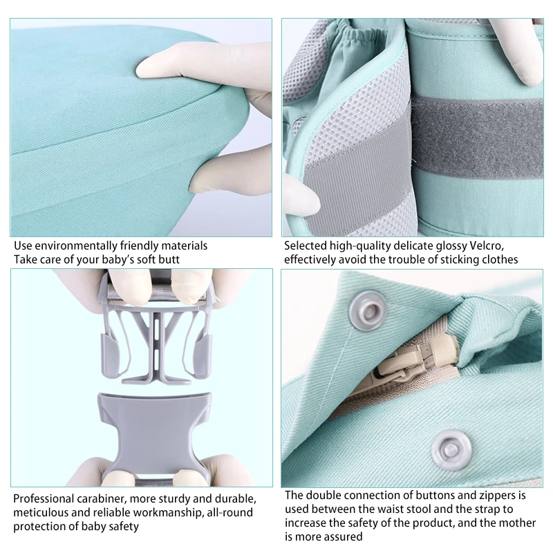 

Baby Carrier Infant Hip seat Carrier Kangaroo Sling Front Facing Backpacks for Baby Travel Activity Gear