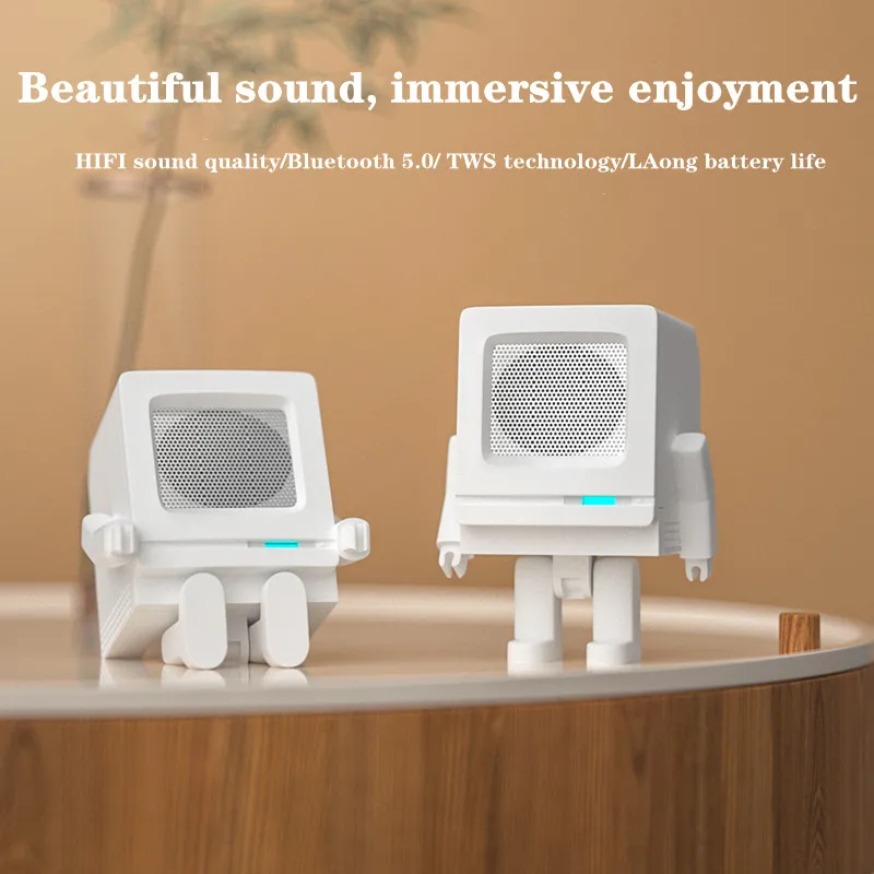 Z03 маленький робот беспроводной Bluetooth динамик мини портативный стерео сабвуфер TWS
