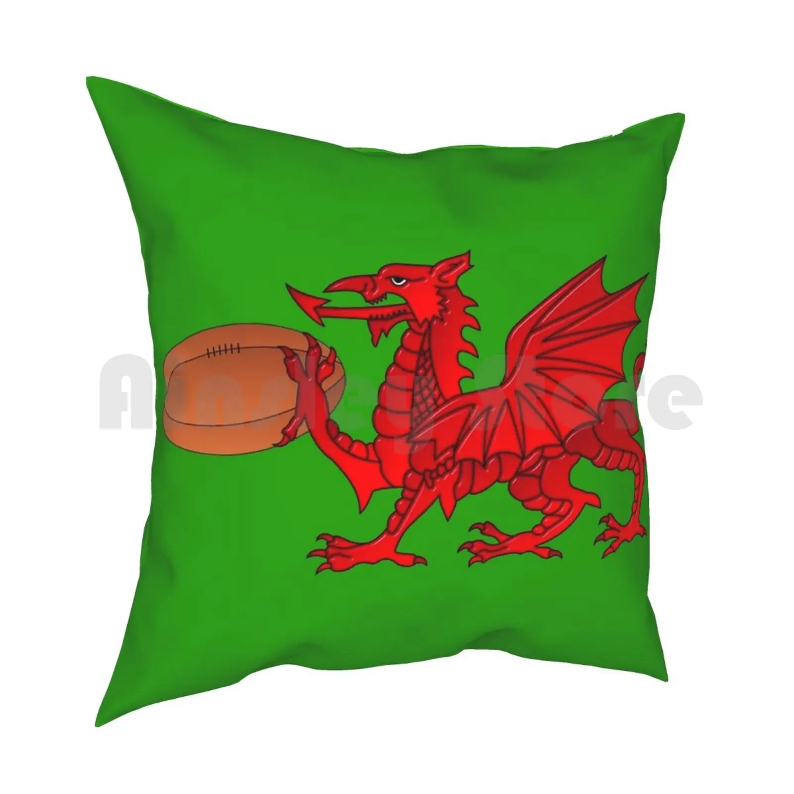 Чехол с валлийским драконом регби-мячом наволочка принтом для дома мягкий чехол