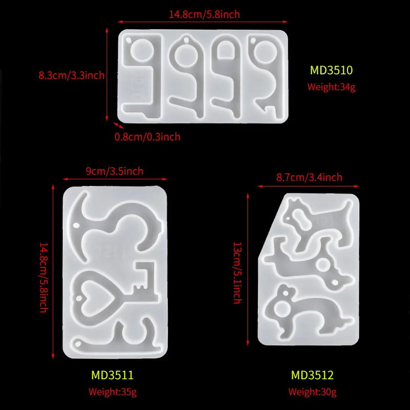 

1 Pcs Keychain Silicone Mold Pink Prevent Contact Door Opening Artifact Silicone Mold For DIY Keychain Mold Cake Decoration Tool