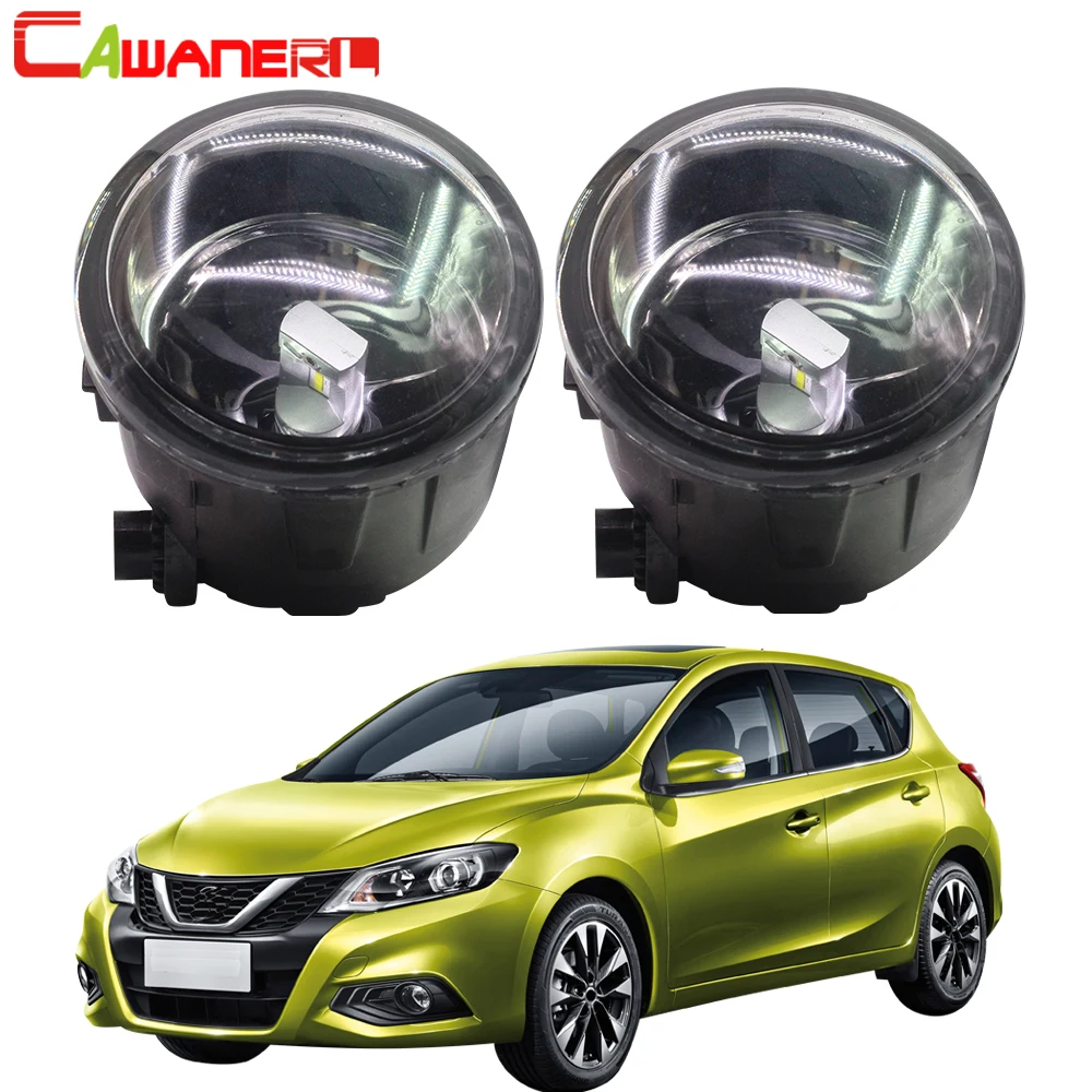 

Cawanerl For Nissan Tiida 2007 2008 2009 2010 2011 2012 Car Styling Front Fog Light Lampshade + H11 LED / Halogen Bulb DRL 12V