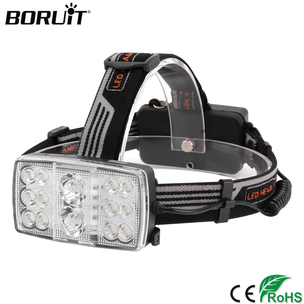 BORUiT 3009 XPE COB красный светодиодный налобный фонарь 11 режимов 18650 лм Головной с USB