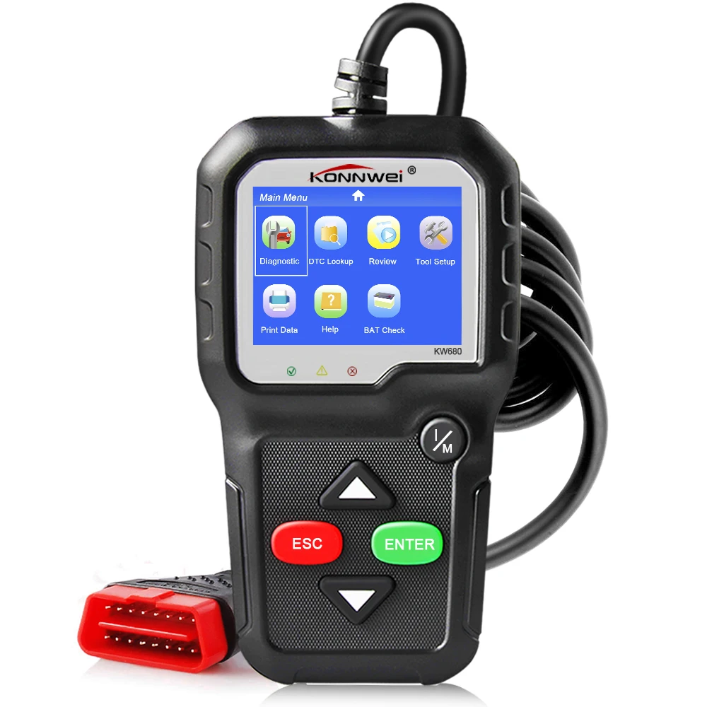 OBD2 сканер KONNWEI KW680S автоматический диагностический инструмент полная функция автоматический сканер многоязычный OBD 2 считыватель кодеров