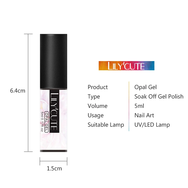 LILYCUTE 5 мл Опаловый Гель-лак для ногтей замачиваемый УФ светодиодный Гель-лак долговечный полупрозрачный Гель-лак для ногтей маникюрный лак