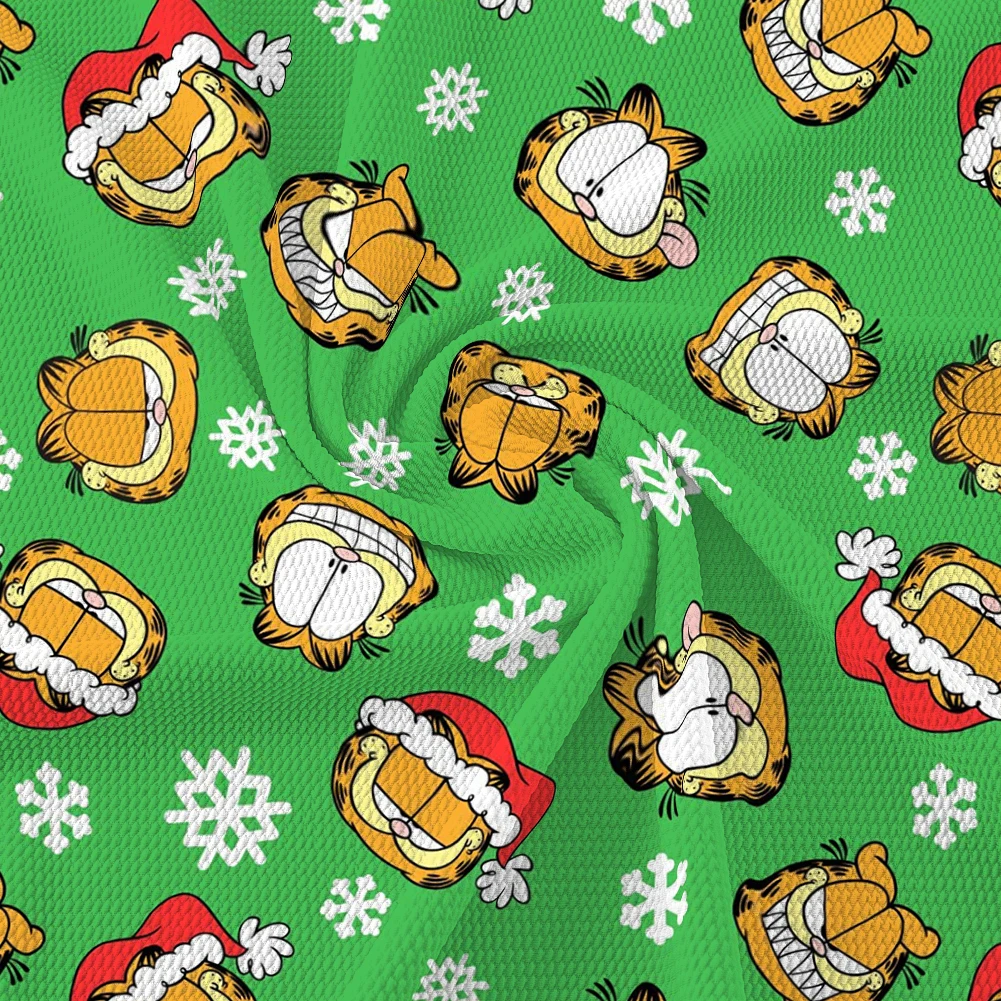 

Cartoon cat Print Bullet Strech Cotton Fabric for DIY Home Tex Bags Handmade Materials 50*145cm