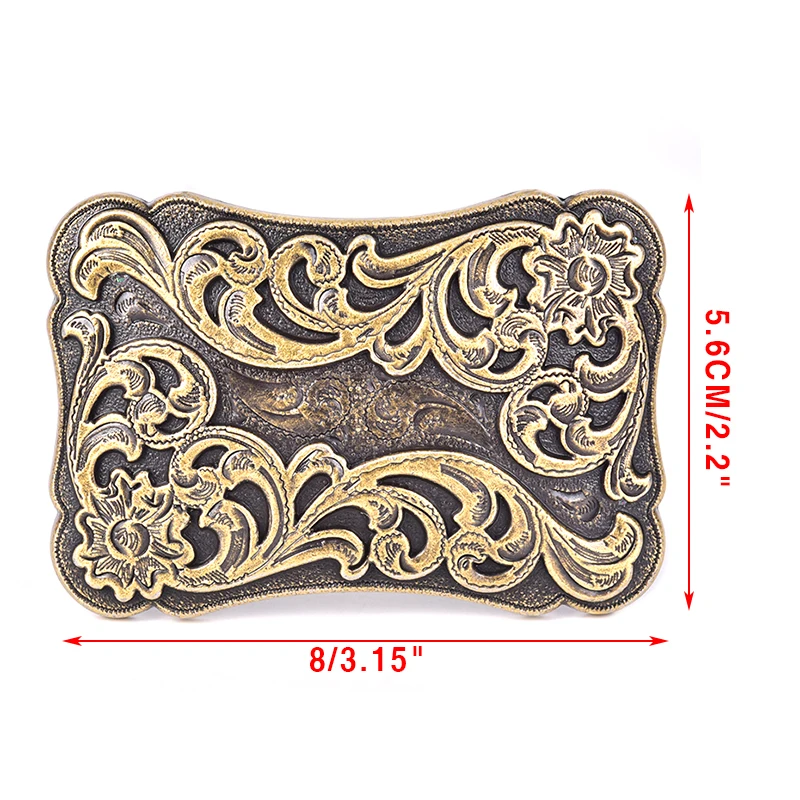 

Retro Square Mens Belt Buckle Cowboy Western Large Metal Alloy Buckles