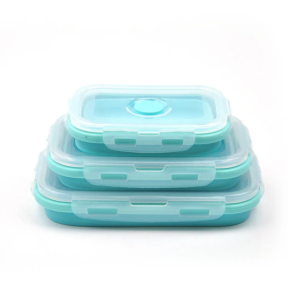 

3Pcs/Set Bowl Sets Silicone Folding Lunch Box Folding Bowl Portable Silicone Folding Bowl Foldable Food Storage Bento Container