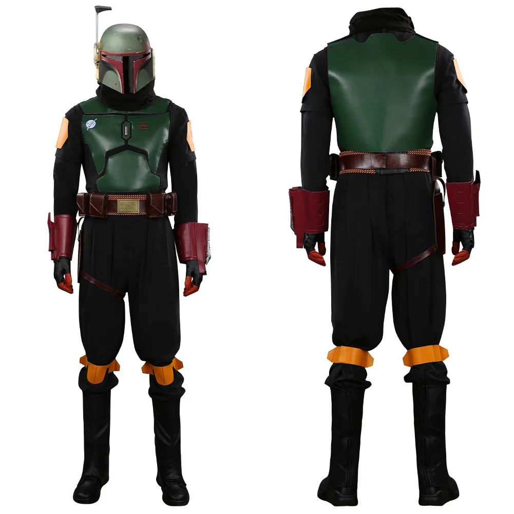 Костюм для косплея Boba Fett костюм Униформа топ + брюки полный комплект карнавальный