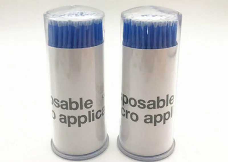 100 шт./лот клей для наращивания ресниц чистящая палочка одноразовые кисти макияжа