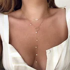 YWZIXLN 2021, трендовые элегантные ювелирные изделия, винтажные жемчужные подвески, ожерелье с кисточкой золотого цвета, неотразимые женские модные ожерелья N0191