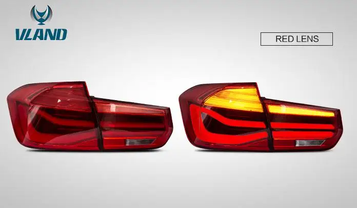 Red VLAND производитель для задний габаритный фонарь автомобиля 2013 для F30 F35 полный светодиодный фонарь с ксеноновой лампой и движущимся сигналом поворота - Цвет: Red