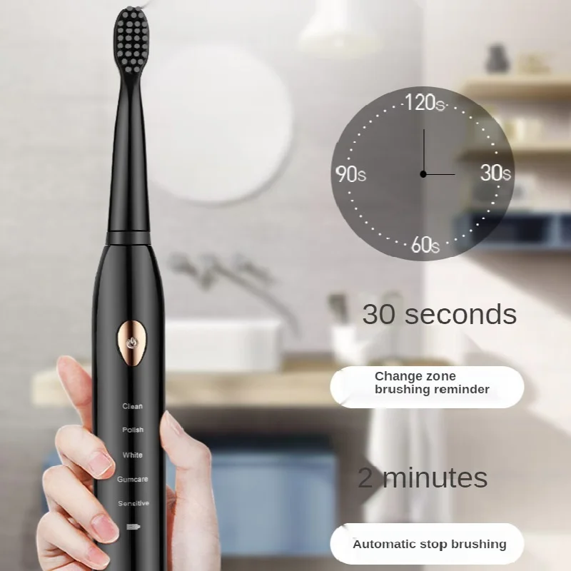 

Houseehold Electric Toothbrush Men and Women Couple Houseehold Whitening Waterproof Toothbrush Ultrasonic Tooth Brush
