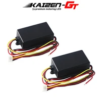 2 universal 3 step sequential dynamic chase flash module boxes for car front or rear turn signal lights retrofit use 12v 21w