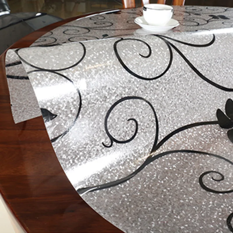 Туманная ПВХ скатерть водонепроницаемые скатерти для круглых столов масляная