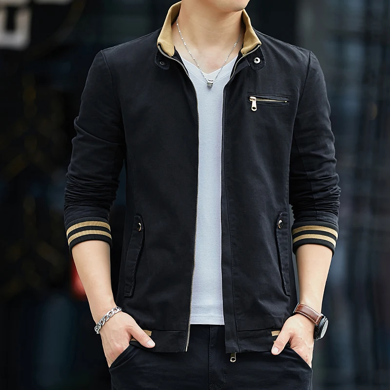 

Coats Men Jackets Men's Clothing Spring And Autumn Jacket Male Korean Version Of The Slim Trend Cotton 2021 New