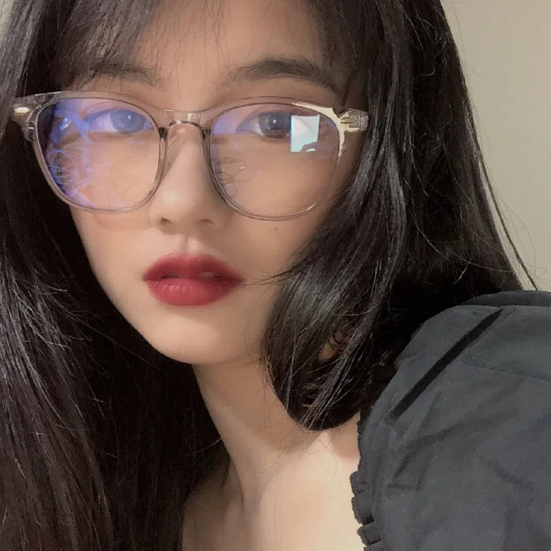 

New Thin Frame Anti Blue Light Glasses Unisex Personalized Box Fashion Glasses Frame High Quality Vintage Brand Designer 2021