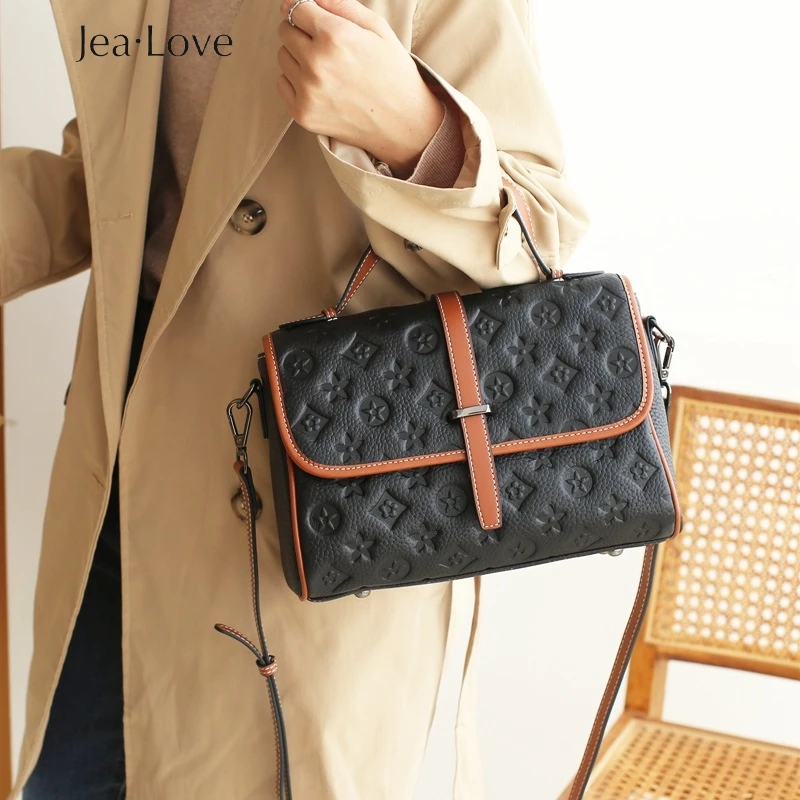 

Jea Love New Fashion Small Square All-match Cross-body Leather Handbag