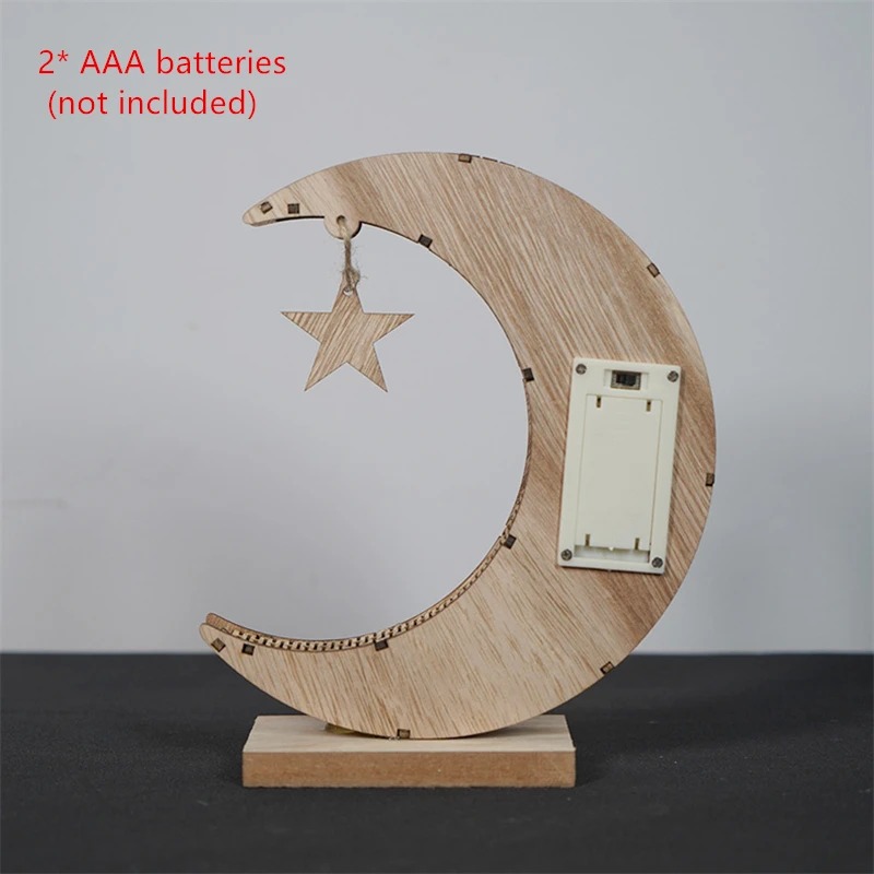 Творческий мусульман в форме полумесяца деревянный ночной Светильник ремесла