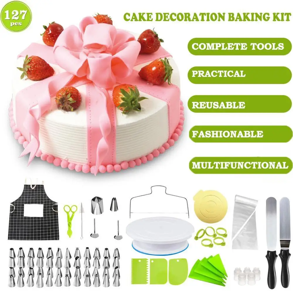 127 шт./компл. Нержавеющая сталь Кондитерские насадки для крема с кондитерский