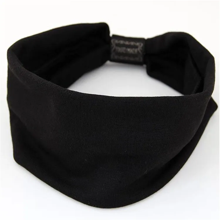 

Ladies Wide Cotton Yoga Headbands Solid Color Knot Elastic Hair bands for Women Girls Sport Turbans Fashion Hair Accessories