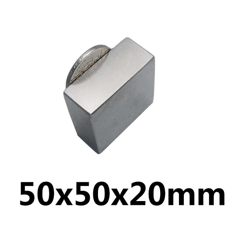 1/2/3/5 шт 50x50x20 мм толстый редкоземельный неодимовый магнит 50*50 супер мощные сильные